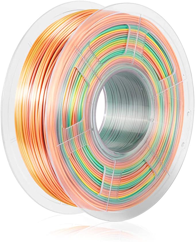 SUNLU Rainbow Silk PLA  3D Printer Filament, 3D Printing PLA  Filament 1.75mm, 1kg(2.2LBS) Spool, Rainbow