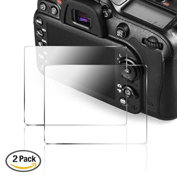 Camera Screen Protector for Nikon D7100 D7200 D800 D600 D610, AFUNTA Anti Glare 9H LCD Tempered Glass(2 Pack)