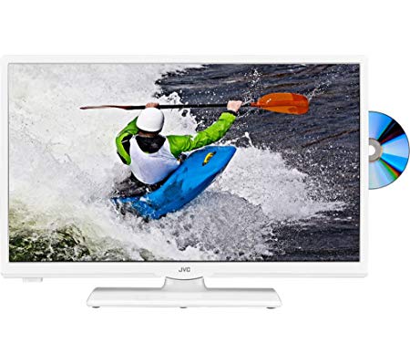 JVC LT-32C666 Smart 32" LED TV with Built-in DVD Player - White