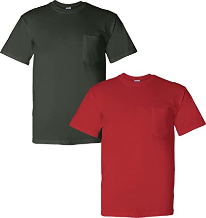 Gildan Men's DryBlend Workwear T-Shirts with Pocket, 2-Pack