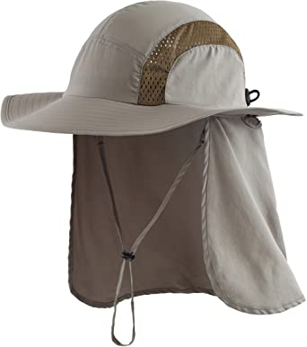 Connectyle Men's UV Sun Hat with Neck Flap UPF 50  Sun Protection Fishing Hat