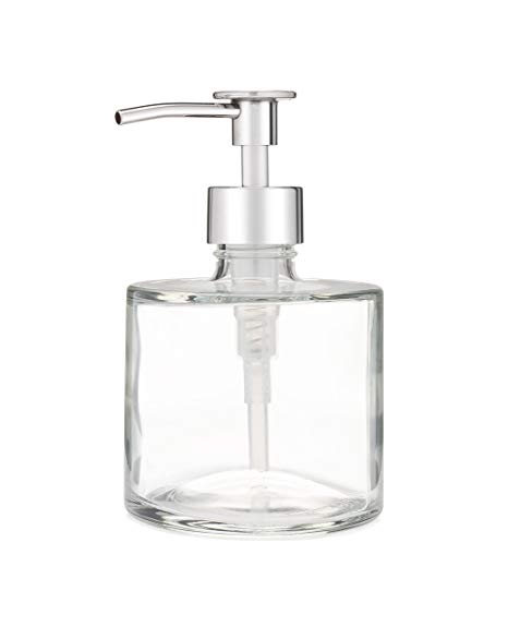 Rail19 Seaside Spa Soap Dispenser w/Metal Soap Pump for the Kitchen and Bathroom Great for Lotions and Liquid Hand Soaps by (Luxe Chrome)