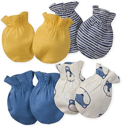 Gerber Baby Boys' 4-Pair Mittens