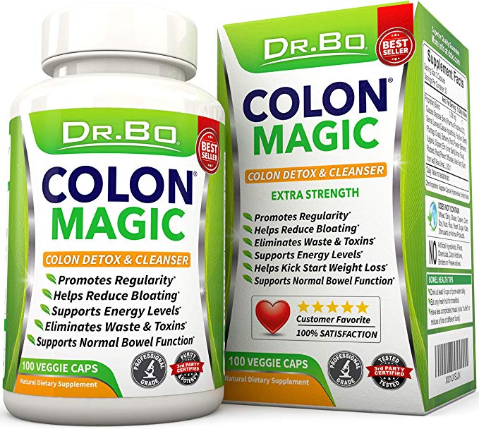 Dr. Bo Colon Cleanse Detox Formula - Natural Bowel Cleanser Pills for Intestinal Bloating and Fast Digestive Cleansing - Constipation Relief Supplement to Detoxify - Herbal Weight Loss for Women Men