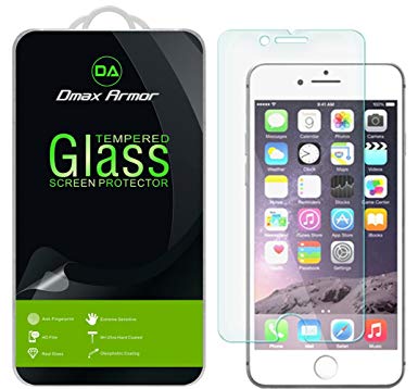 [2-Pack] Dmax Armor for iPhone 8/iPhone 7 Screen Protector, [Tempered Glass] 9H Hardness, Anti-Scratch, Anti-Fingerprint, Bubble Free, Ultra-clear