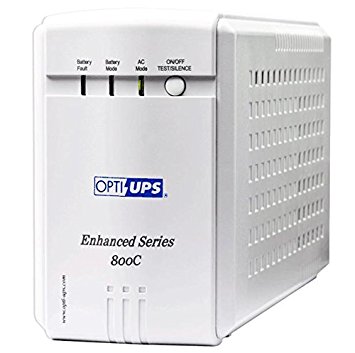 OPTI-UPS ES800C Enhanced Series 6-Outlet Line Interactive Uninterruptible Power Supply (480W, 800VA)