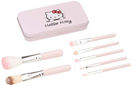 UDTEE New/Fashion/Cute Hello Kitty 7 Makeup Foundation Powder Eyeshadow Brushes Set
