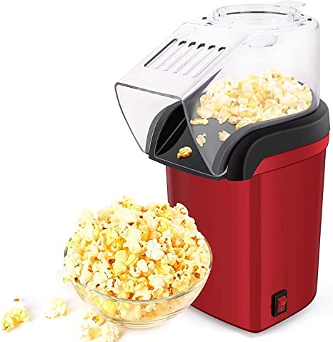 Hot Air Popcorn Maker Machine, Popcorn Popper for Home, ETL Certified, BPA-Free, No Oil, Healthy Snack for Kids Adults, Removable Measuring Cup, Perfect for Party Birthday Gift