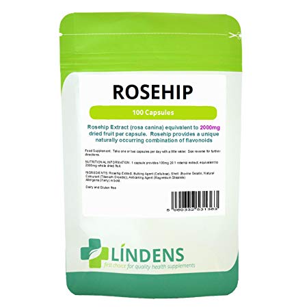 Rosehip 100 Capsules 2000mg (rose hip pills)