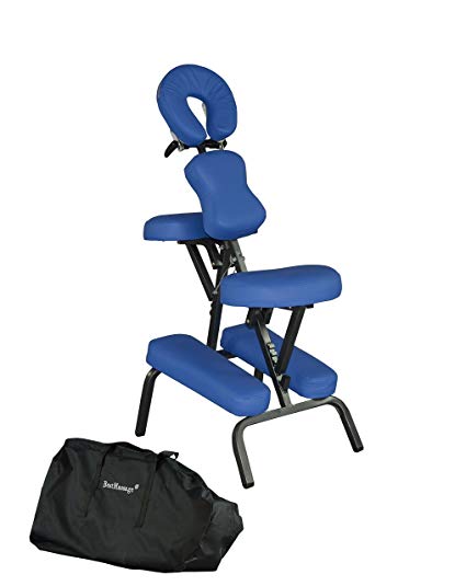 Portable Massage Chair Comfort 4" Thick Foam Light Weight BestMaassage brand . With Free Carrying Bag *Blue*