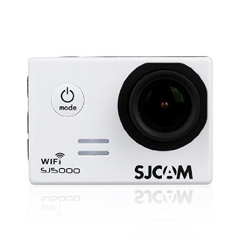 SJCAM SJ5000 WIFI Novatek 96655 14MP 170° Wide Angle 2.0'' LCD 1080P Sport Action Camera Waterproof Cam HD Camcorder Outdoor for Vehicle Diving Swimming (White)