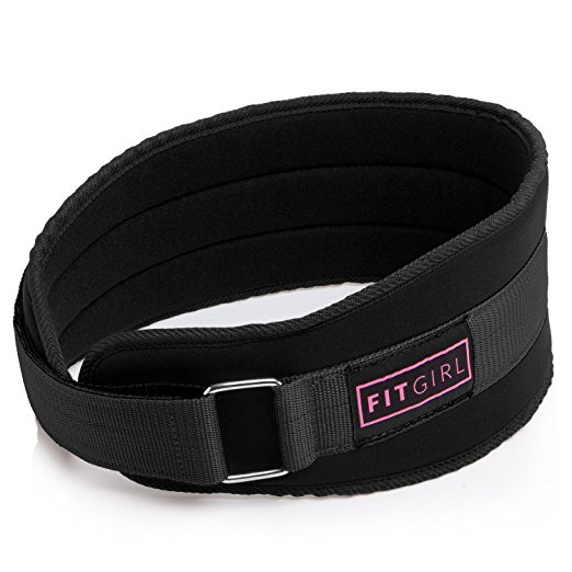 FITGIRL - Pink Weight Lifting Belt - Gym, Fitness, Bodybuilding - Great for Squats, Lunges, Deadlift, Thrusters