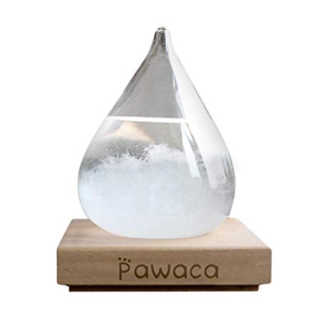 Pawaca Storm Glass,Water Drop Weather Forecast Barometer Crystal Home Office Decoration Birthday Christams Gift