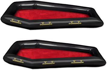 Beistle S00044AZ2, 2 Piece Inflatable Coffin Buffet Coolers, 22'' x 54''