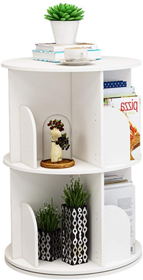 Jian E Bookshelf - Rotating Bookcase Simple Modern Living Room Sofa Side Table Corner Rack Bedroom Bedside Cabinet