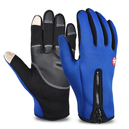 Vbiger Thick Warm Texting Gloves Cold Weather Gloves Cycling Gloves for Men & Women
