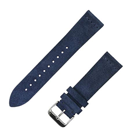 Benchmark Straps Suede Leather Watchband | 18mm, 20mm & 22mm | Available in 8 Colors