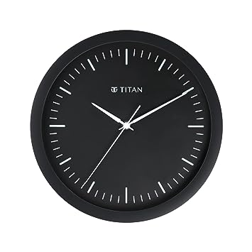 Titan Contemporary Wall Clock with Silent Sweep Technology - 30 cm x 30 cm (Medium)