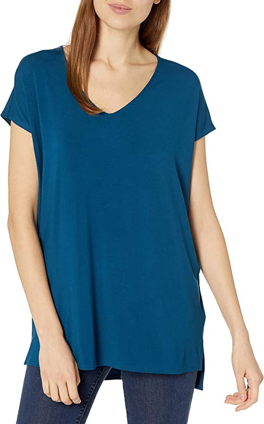 Daily Ritual Women's Jersey Oversized-Fit Dolman-Sleeve V-Neck Tunic