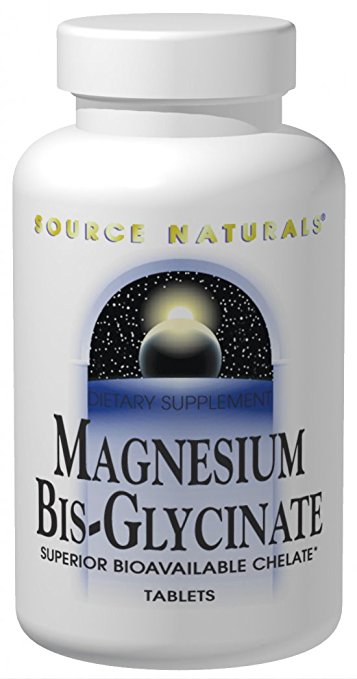 Source Naturals Magnesium Bis-Glycinate, Superior Bioavailable Chelate, 120 Tablets