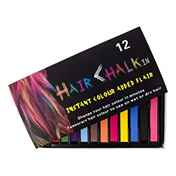 Toysntrendz® Quality Nontoxic Temporary Hair Chalk Colour Dye Soft Pastels DIY Kit - 12 ,24, 36 Colour Pack Available (12)