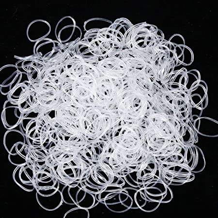 Valys 4000PCS Soft High Quality Clear Elastic Rubber Bands for Baby Girl's Ponytail Hair Ties and Hair Tie with Hair Design Styling Tools Accessories DIY
