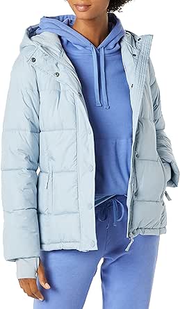 Amazon Essentials Women's Heavyweight Long-Sleeve Hooded Puffer Coat (Available in Plus Size)