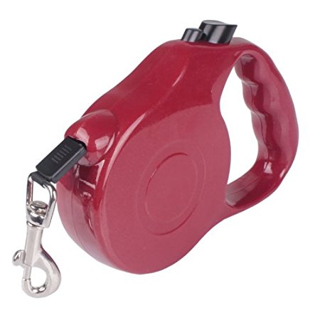 Tenflyer Retractable Pet Leash Lead for Dogs Cats Small Medium Large (Red, 3M)