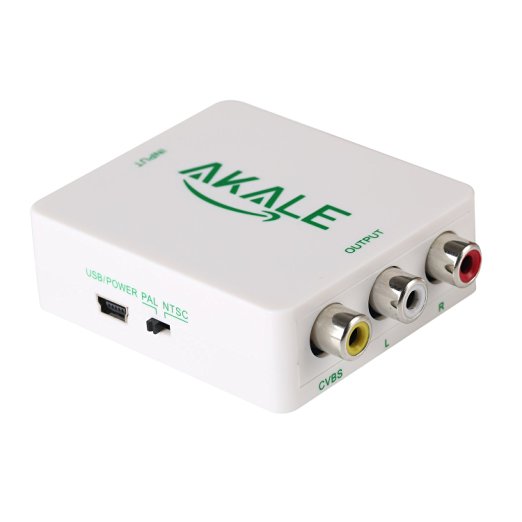 Akale 1080P HDMI to RCA AV Composite CVBs Video Converter Adapter