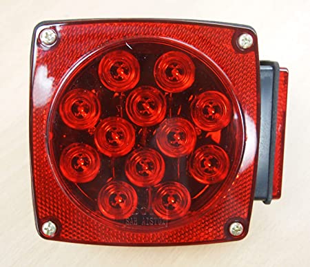 EAGLEKING 12V LED Submersible Trailer Tail Light Replacement Right Curb Side DOT