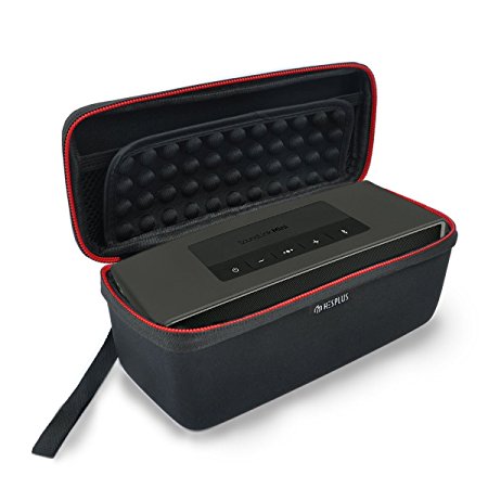 HESPLUS Hard Case Travel Bag for Bose Soundlink Mini / Mini 2 Mini II Bluetooth Portable Wireless Speaker (Black & Red)