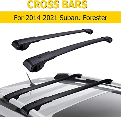 AUXMART Roof Rack Cross Bars Fit for Subaru Forester 2014 2015 2016 2017 2018, Black Rooftop Luggage Rack Rail Replacement,Aluminum Cargo Carrier Bars