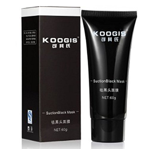 Koogis Blackhead Remover Cleaner Purifying Deep Cleansing Acne Suction Black Mask, Black Mud Face Mask Peel-off With Free Gift Facial Mask Applicator Brush (1 Pcs)