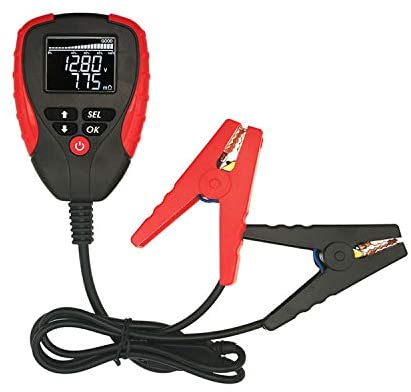 Car Battery Tester 12V on Starter, Charging System 100-2000 CCA Digital Automotive Battery Analyzer for Car/Boat/Motorcycle (Black RED)