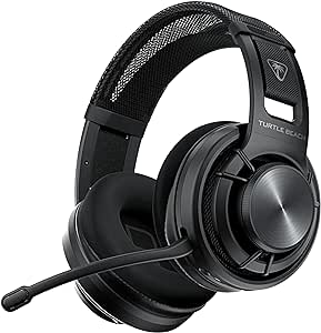 Turtle Beach Atlas Air Wireless Open Back PC Gaming Headset for PC, PS5, PS4, Nintendo Switch, Mobile - 24-bit High-Fidelity Audio, Broadcast Grade Mic, Bluetooth, Floating Memory Foam Earcup - Black