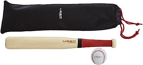 Uber Games Rounders Set - Includes Wooden Bat and Ball - Family Game