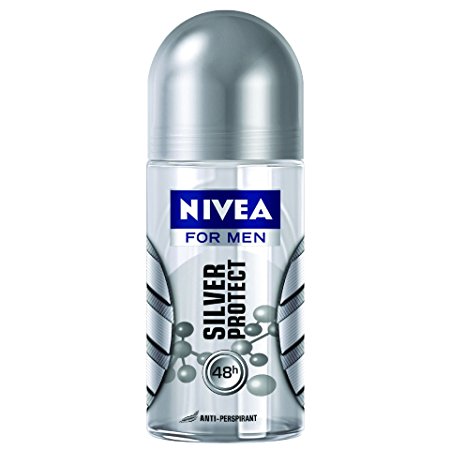 Nivea Deo for Men Silver Protect 48h Antiperspirant Deodorant Roll on 50 Ml
