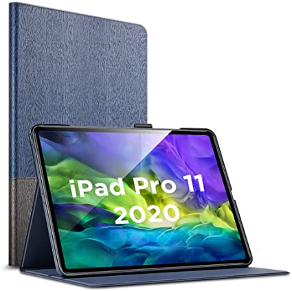 ESR Urban Premium Folio Case for iPad Pro 11 2020 & 2018 [Supports Apple Pencil 2 Wireless Charging] Book Cover Design, Multi-Angle Viewing Stand, Auto Sleep/Wake for iPad 11", Knight