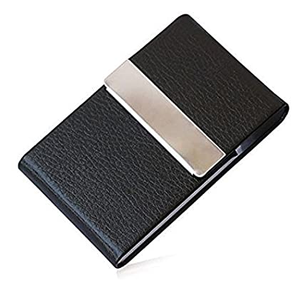 RKPM Leather & Stainless Steel Cigarette Cases (Black_cigrate case-Black)