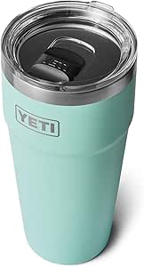 YETI Rambler 30 oz Stackable Tumbler, Stainless Steel, Vacuum Insulated with MagSlider Lid, Seafoam