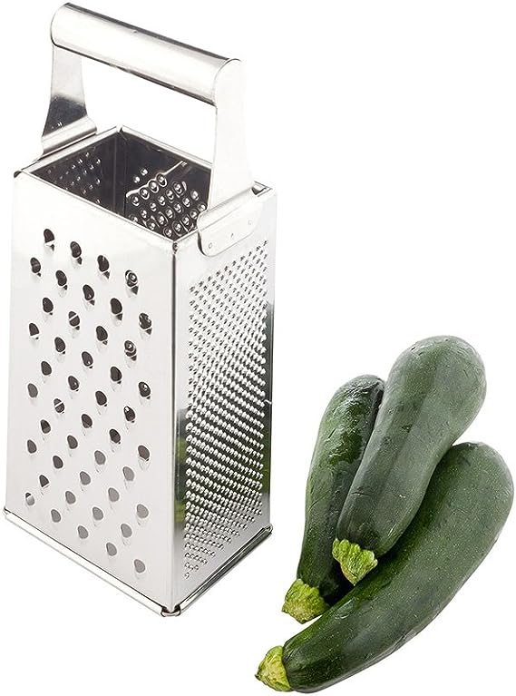 Restaurantware Met Lux Cheese Grater, 1 Heavy-Duty Box Grater - With 4 Sides, Built-In Handle, Stainless Steel Food Grater, For Vegetables & Cheese