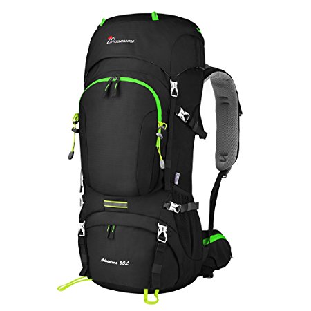 Mountaintop 60L Water-resistant Internal Frame Backpack Hiking Backpacking Packs for Outdoor Hiking Travel Climbing Camping Mountaineering with Rain Cover YKK zipper buckle-M6012MEW