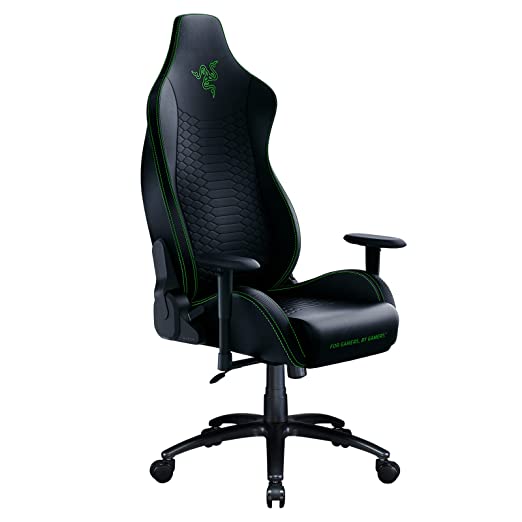 Razer Iskur X Ergonomic Gaming-Chair (Faux Leather,Black/Green)