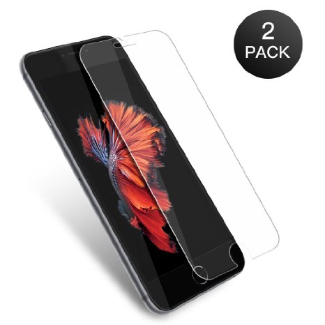 Coolreall 2-Pack iPhone 6/6S Screen Protector Tempered Glass Screen Protector Film - Transparent (0.25mm HD Ultra Clear)