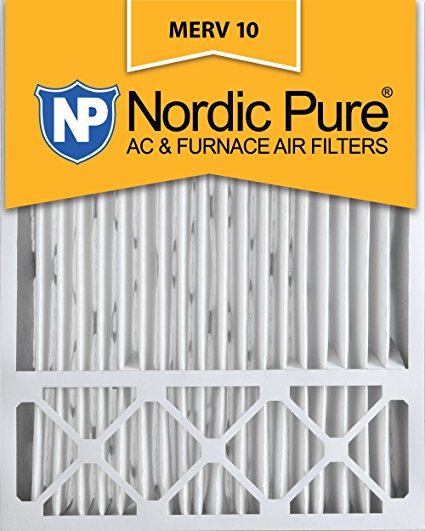 Nordic Pure 20x25x5 (4-3/8 Actual Depth) Lennox X6673 Replacement MERV 10 Pleated AC Furnace Air Filter, Box of 1