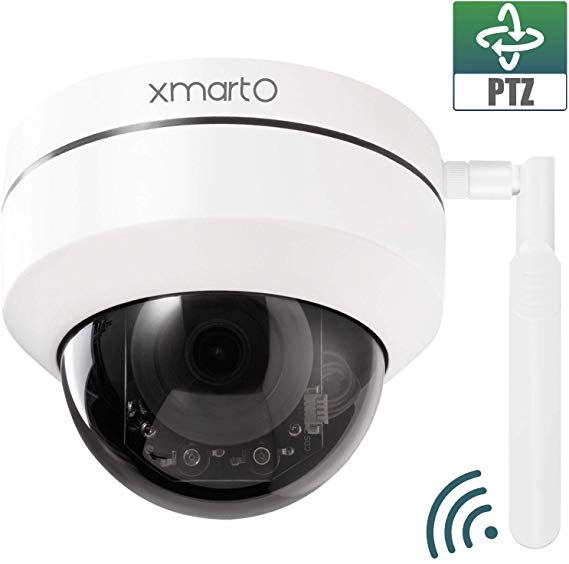 XMARTO 1080p Wireless PTZ Security Camera with Audio for Home Security, Pan Tilt Zoom, IR Night Vision, IP66 Weatherproof, Control Remotely with Phone (Digital Zoom Version, DPM2024)