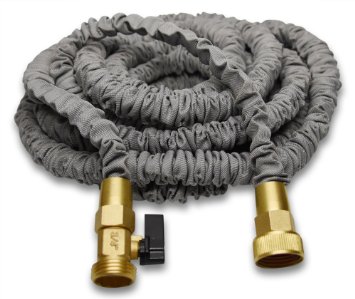 Best 150 Expanding Hose by Titan Strongest Expandable Garden Hose In The World Solid Brass Connectors Double Layer Latex Core Extra Strength Fabric 34 USA Standard