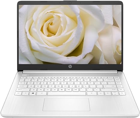 HP Newest 14in Schools and Business Laptop, Intel Quad-Core N4120 CPU, 16GB RAM, 64GB eMMC, 256GB Micro SD, 1-Y Office 365, Webcam, HDMI, WiFi, Win 11 S(White)