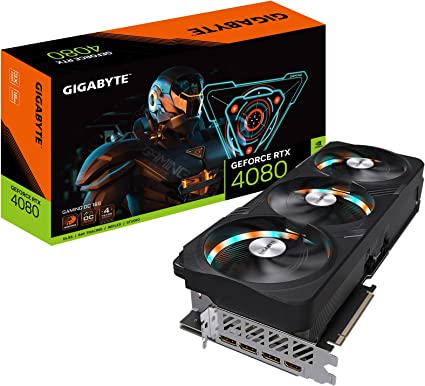 GIGABYTE GeForce RTX 4080 Gaming OC 16G Graphics Card, 3X WINDFORCE Fans, 16GB 256-bit GDDR6X, GV-N4080GAMING OC-16GD Video Card