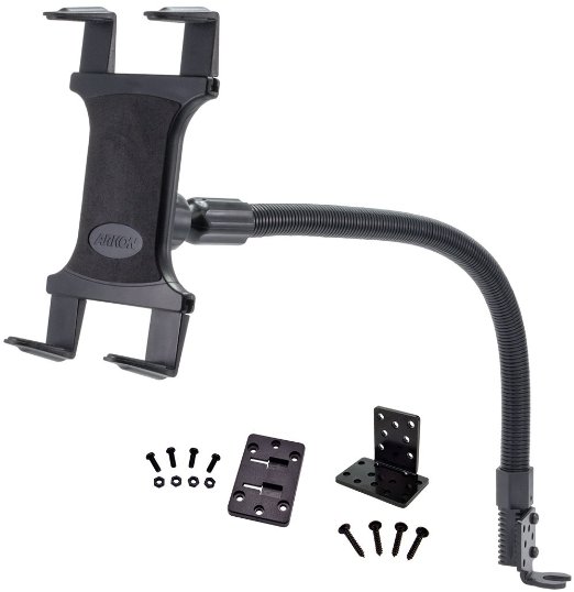 Arkon Car or Truck Seat Rail or Floor Tablet Mount with 22 inch Arm for iPad Pro iPad Air 2 iPad 4 3 2 Galaxy Note 10.1
